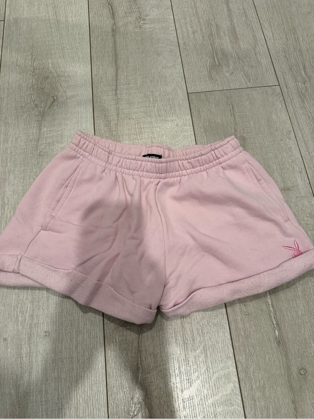 Pink Playboy Women's Fleece Lounge Shorts